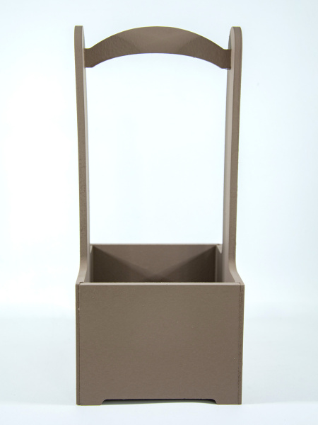 Корзина (дерево), 14х14х30см, коричневый