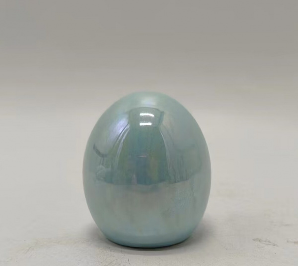 Сувенир Яйцо (керамика), H9,5x8,5x8,5см, голубой